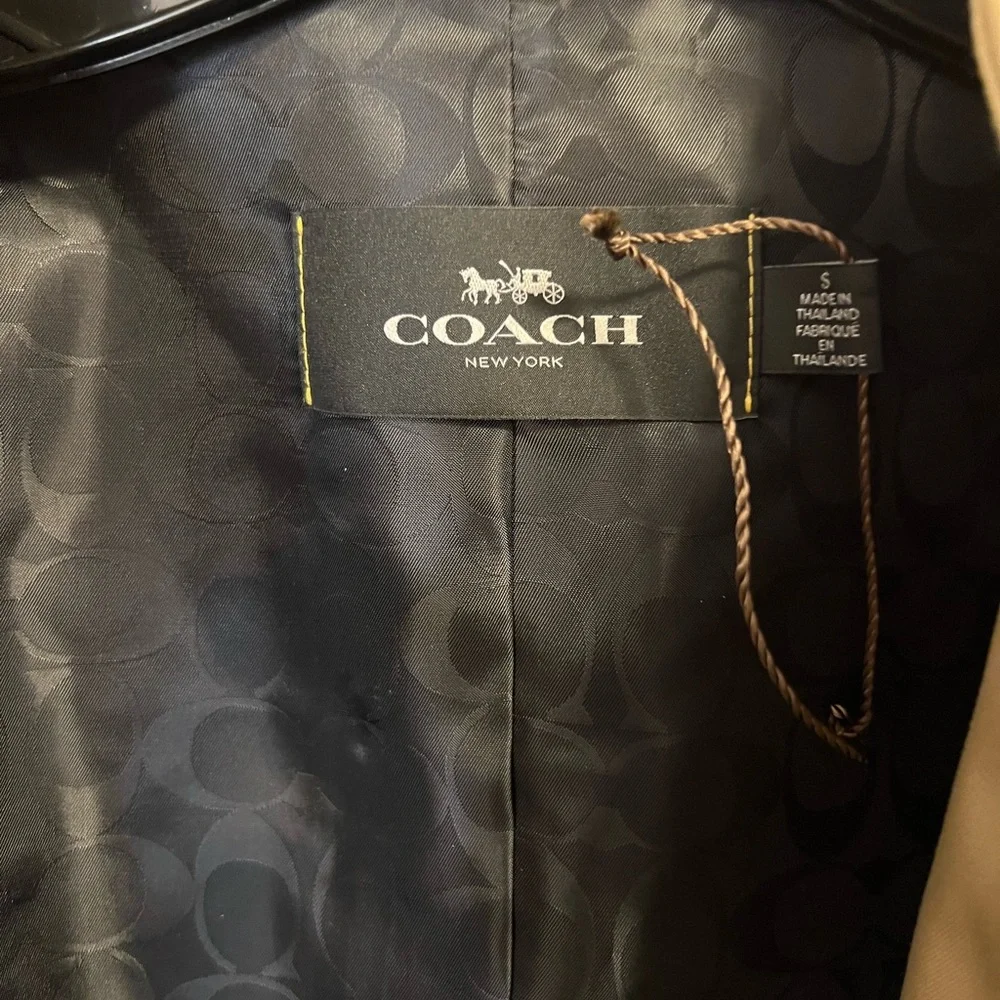Coach Tan Double-Breasted Trench Coat